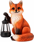Solar Fox Resin Garden Statue