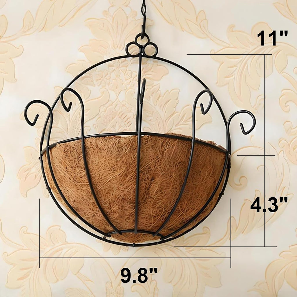 Metal Wall Hanging Basket with Coco Liner