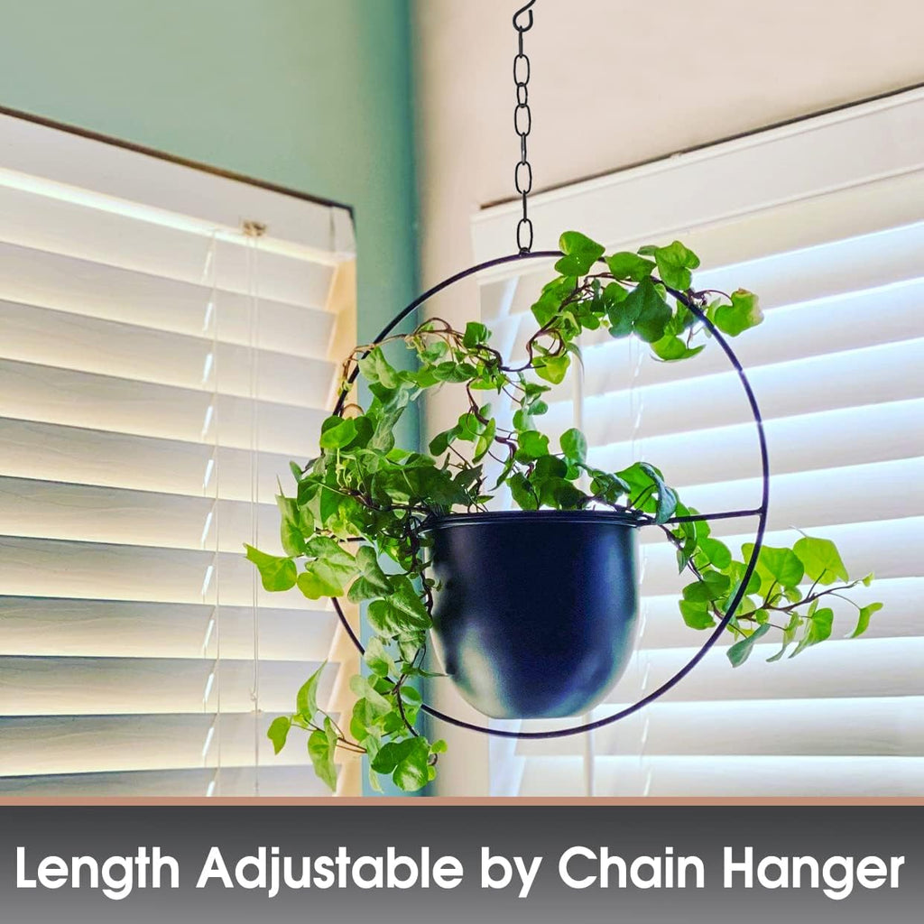 Metal Hanging Planter with Plant Pot
