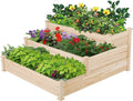 3-Tier Wooden Raised Garden Bed