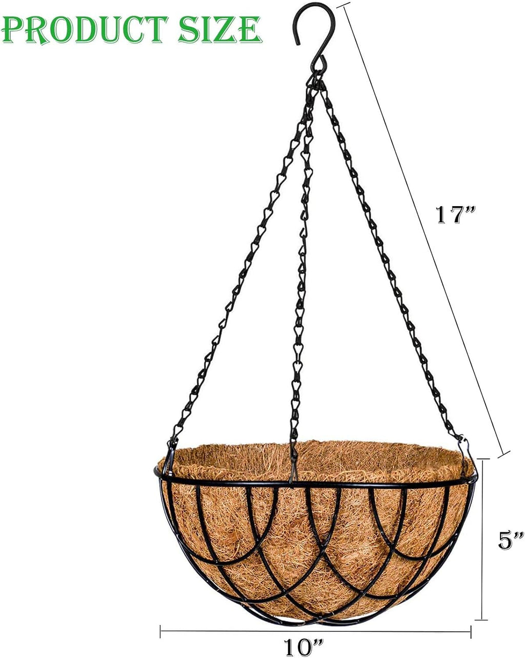 Metal Hanging Basket with Coco Liner