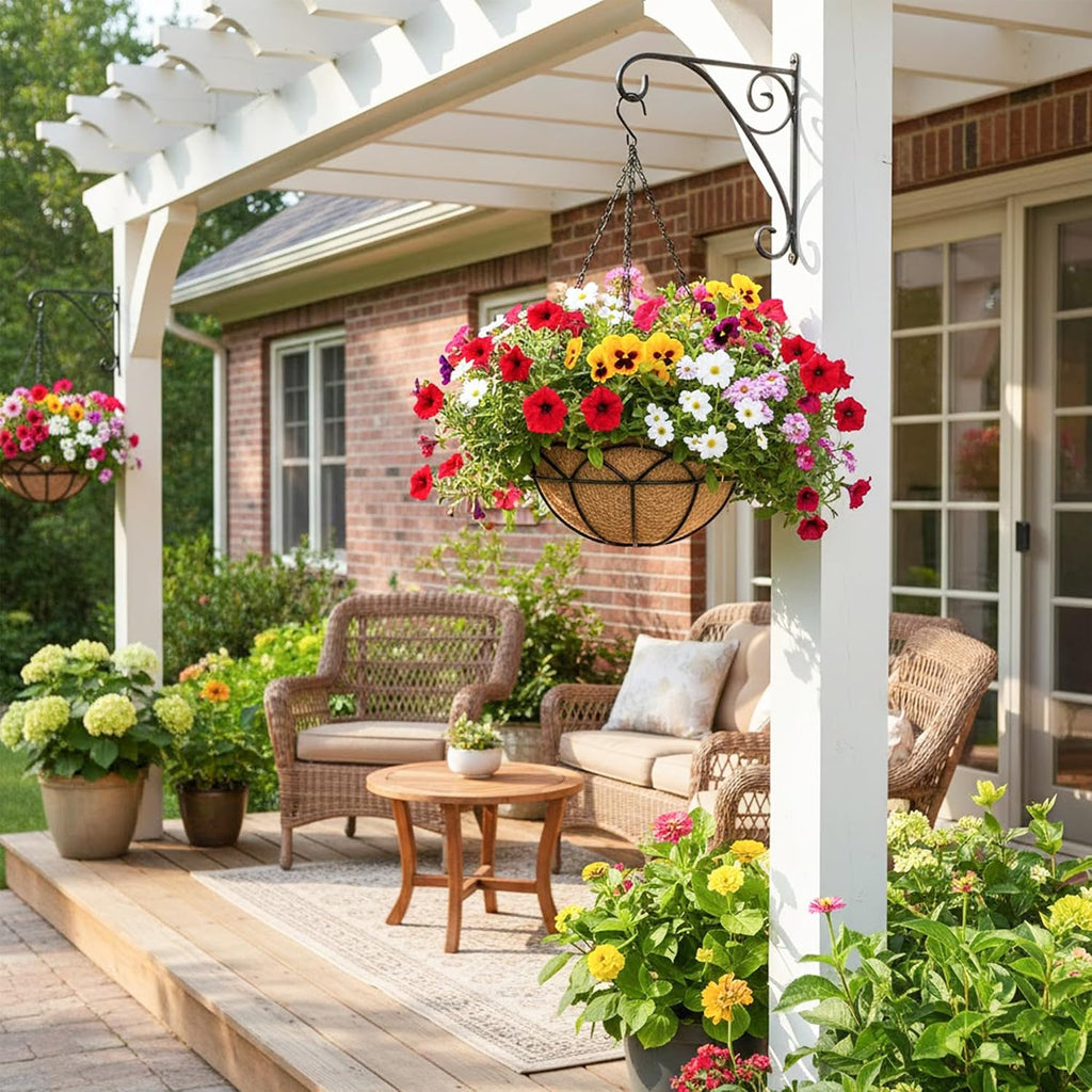 Metal Hanging Baskets with Coco Liners