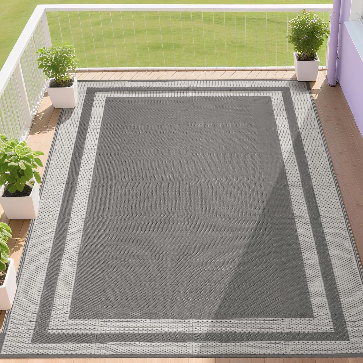 Waterproof Plastic Straw Outdoor Patio Rug