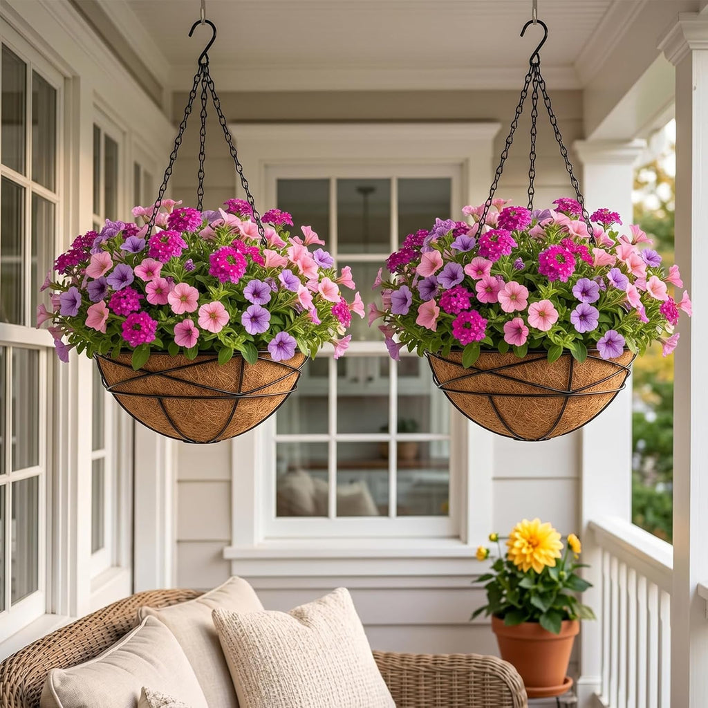 Metal Hanging Baskets with Coco Liner