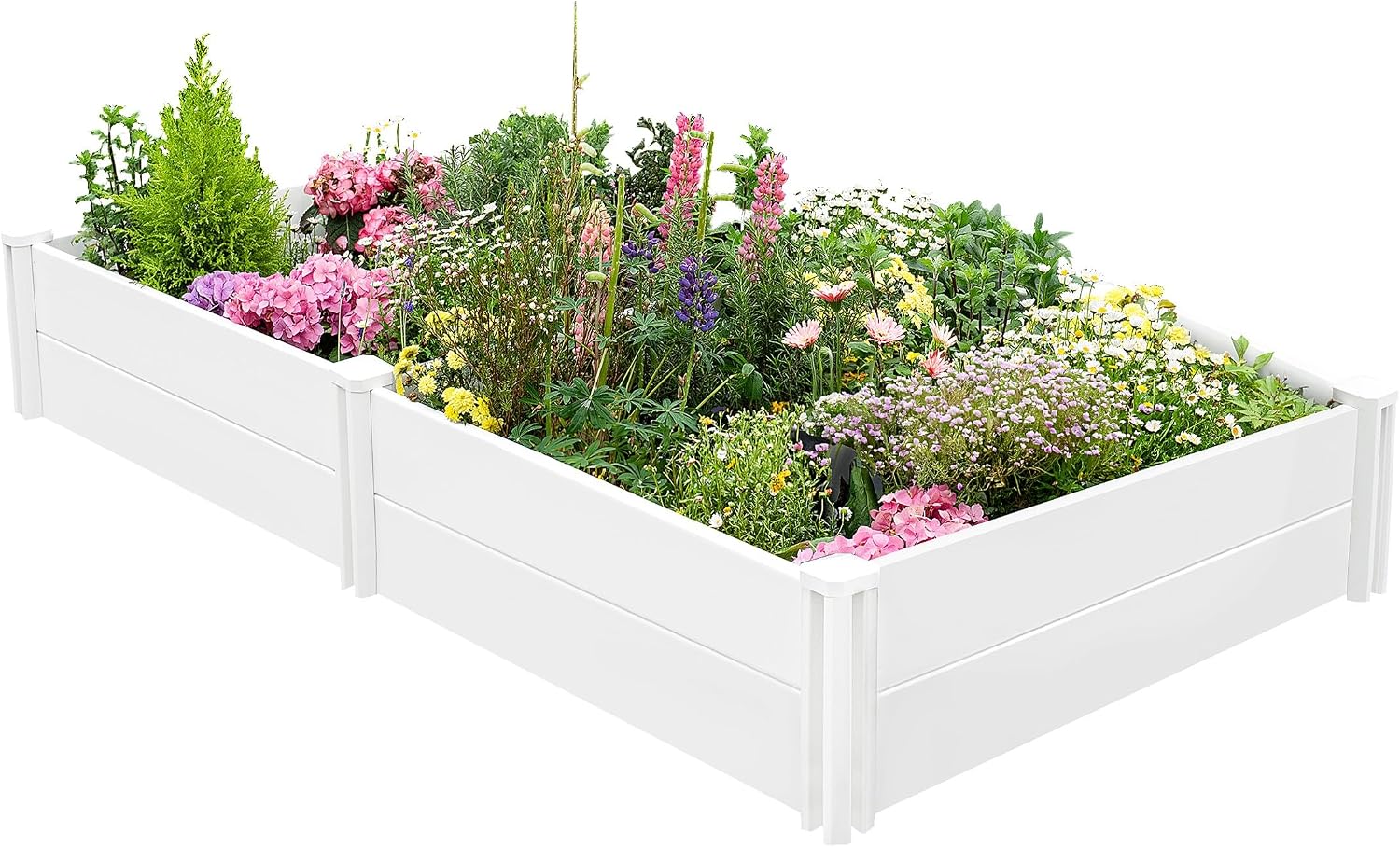 Vinyl Raised Garden Planter Bed