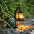 Solar Snail Garden Statue Lawn Decor