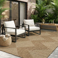 Boho Geometric Polypropylene Outdoor Patio Rug