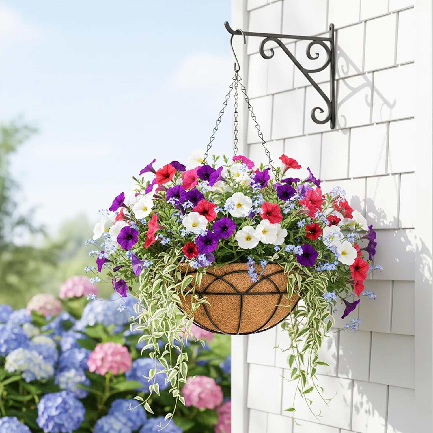 Metal Hanging Baskets with Coco Liners