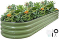 Oval Galvanized Metal Garden Bed