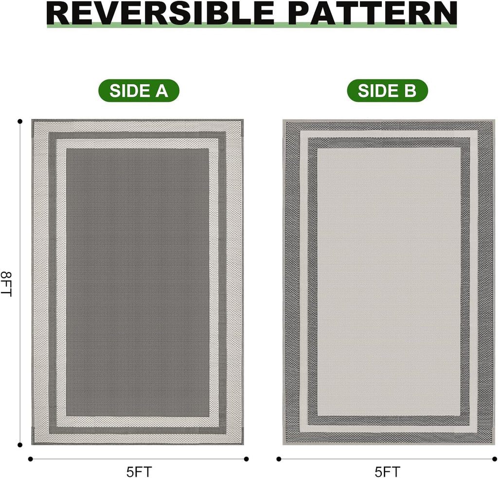 Waterproof Plastic Straw Outdoor Patio Rug