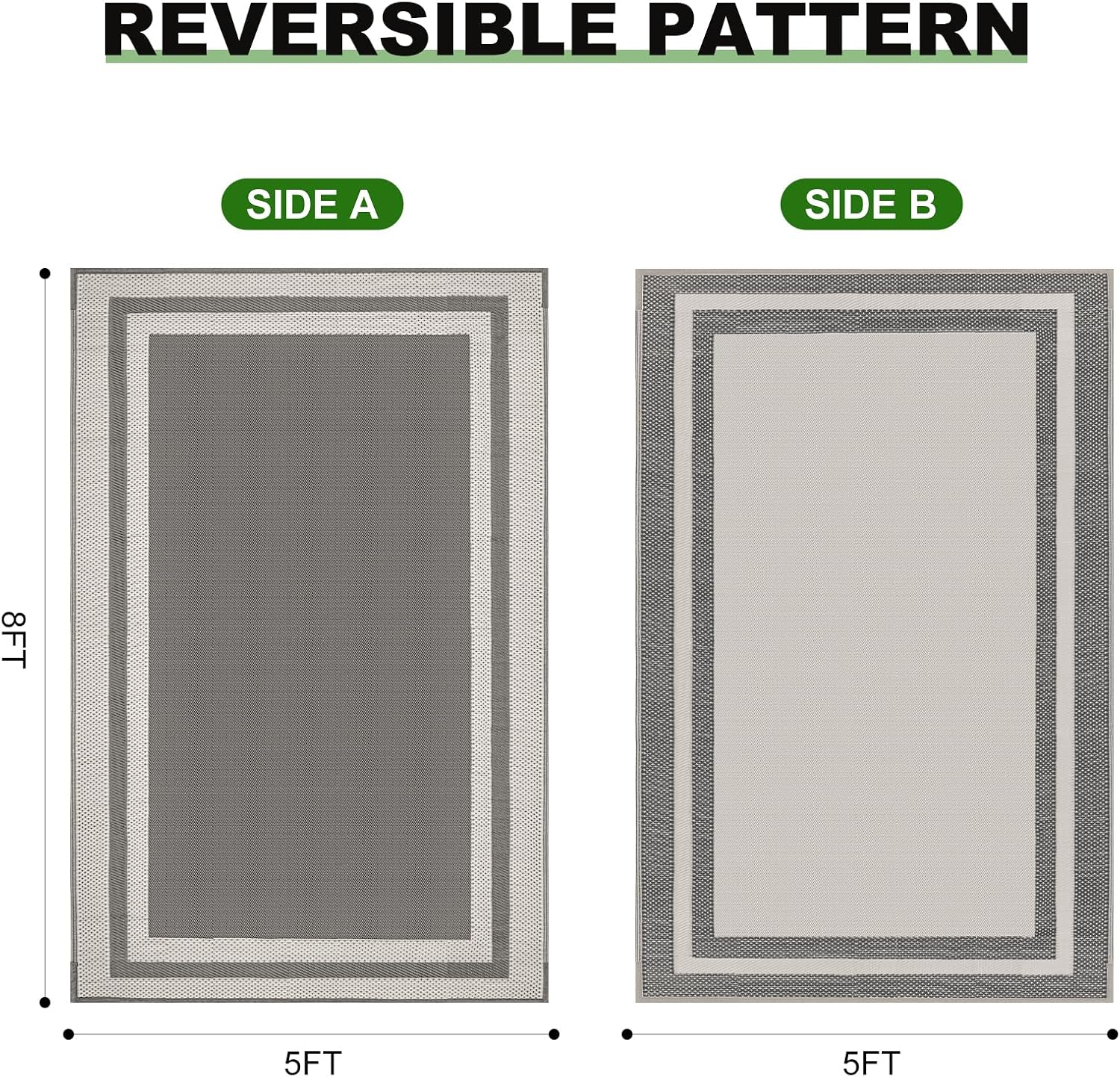 Waterproof Plastic Straw Outdoor Patio Rug