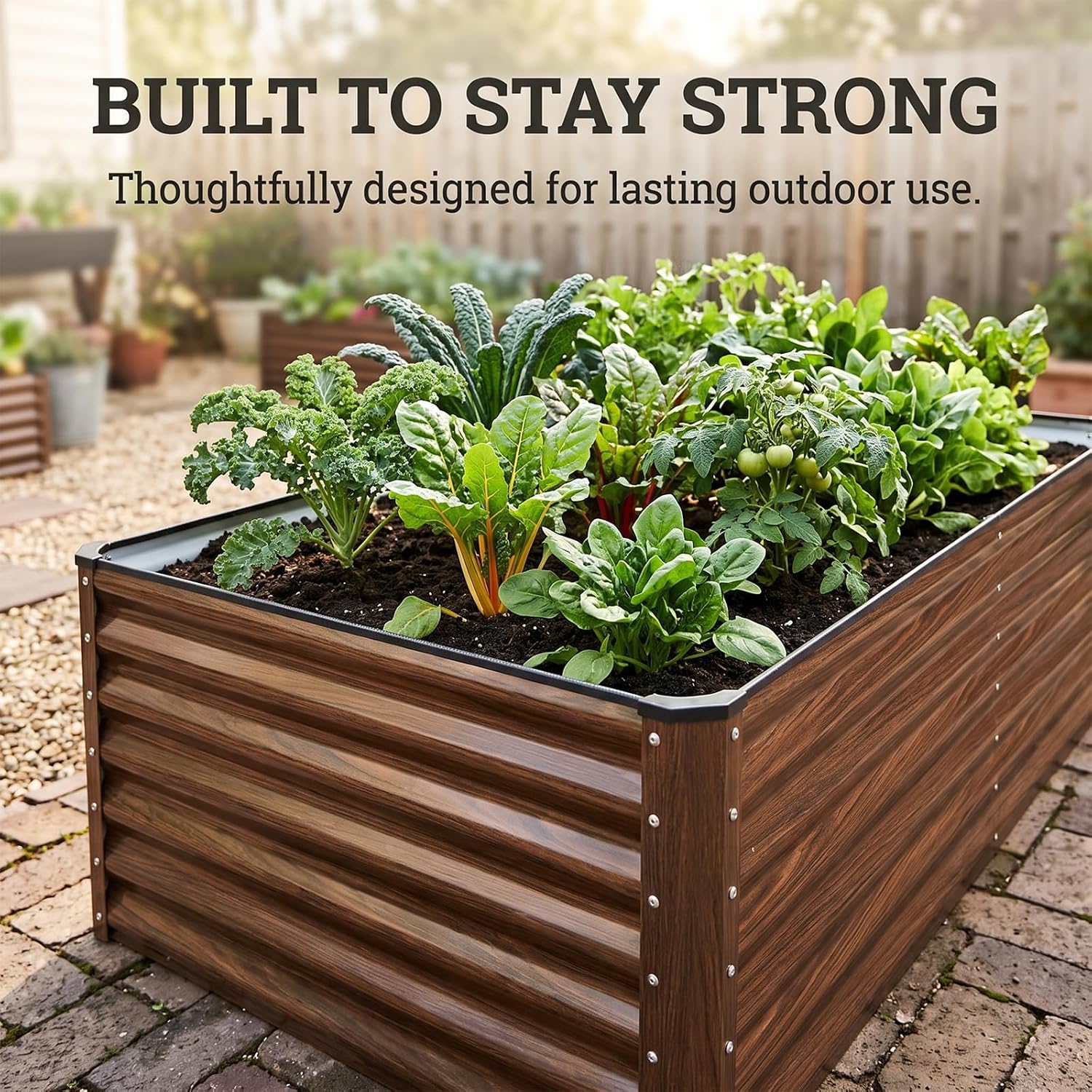 Galvanized Metal Garden Planter Bed