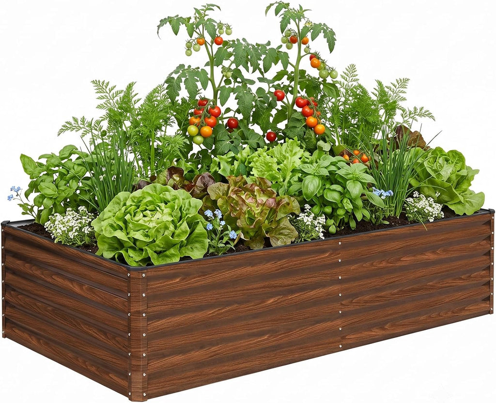 Galvanized Metal Garden Planter Bed