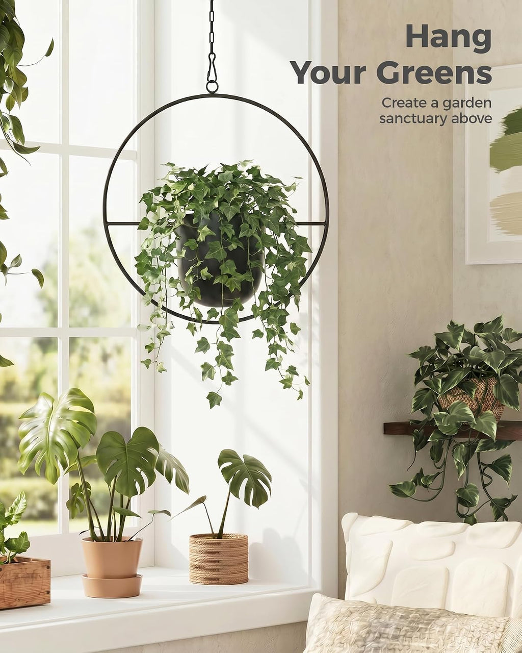 Modern Metal Hanging Plant Baskets