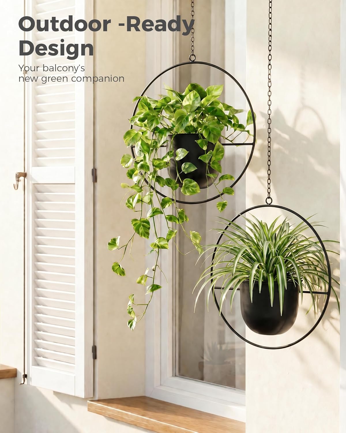 Modern Metal Hanging Plant Baskets