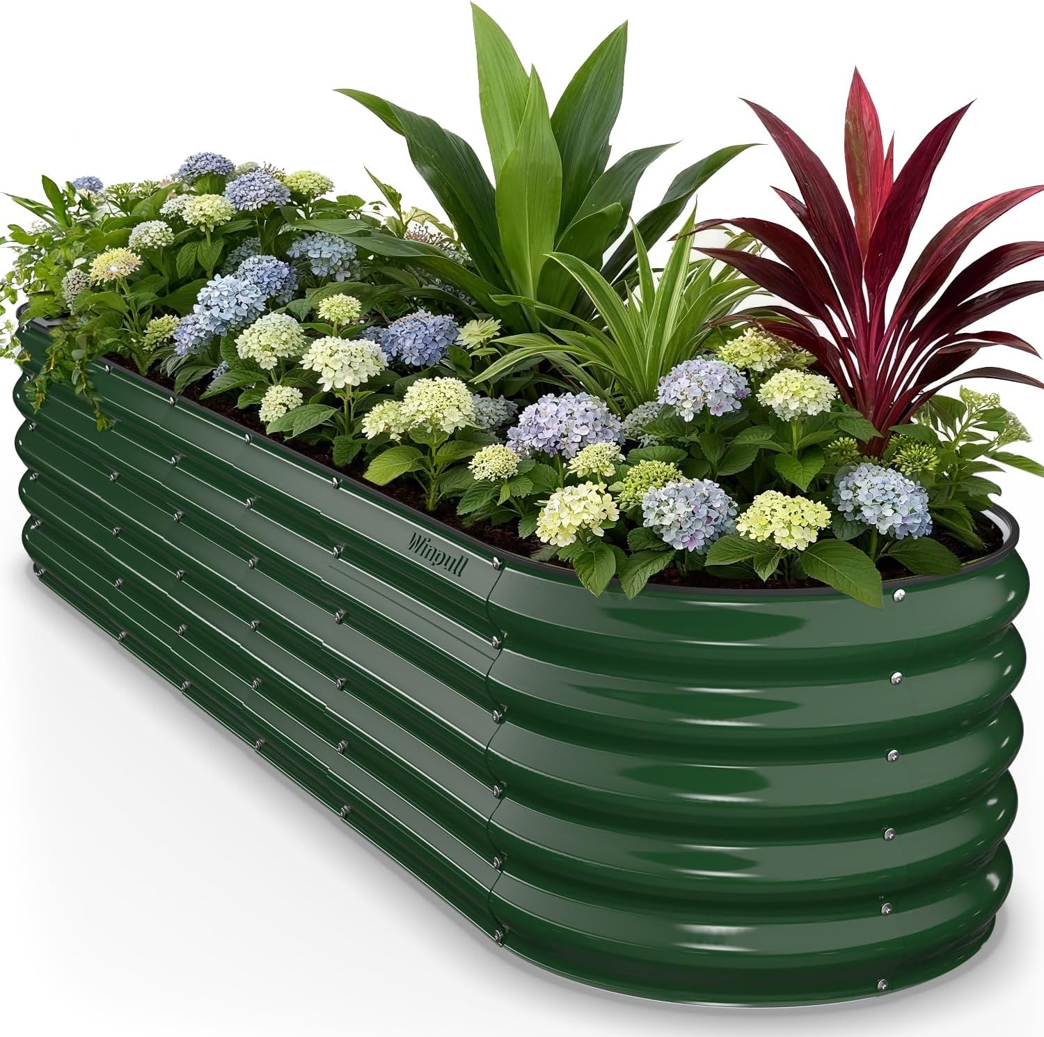 Oval Galvanized Steel Garden Bed