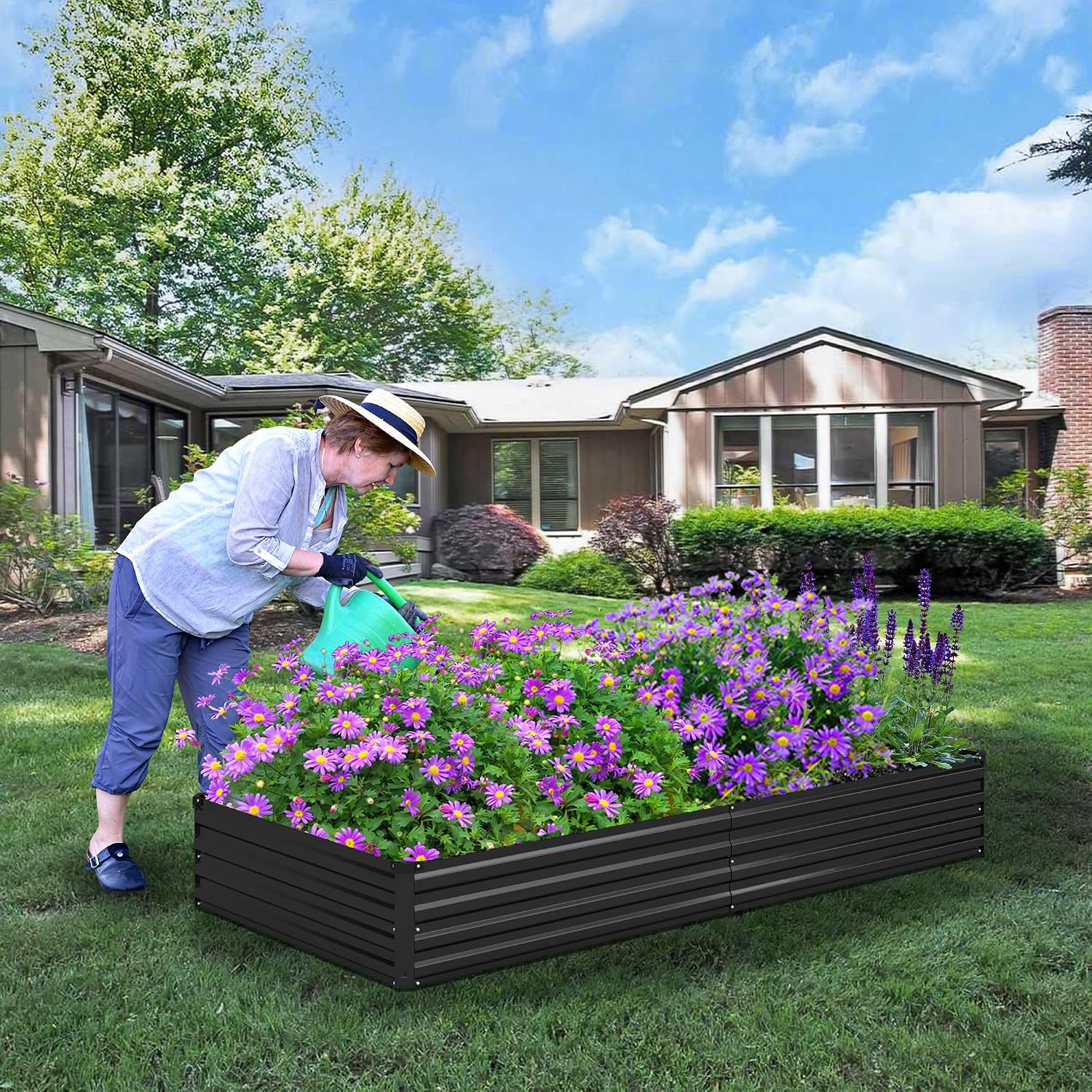 Galvanized Metal Raised Garden Bed