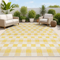 Geometric Gingham Indoor Outdoor Area Rug
