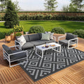 Reversible Foldable Plastic Straw Outdoor Rug