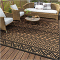 Boho Reversible Plastic Straw Outdoor Rug