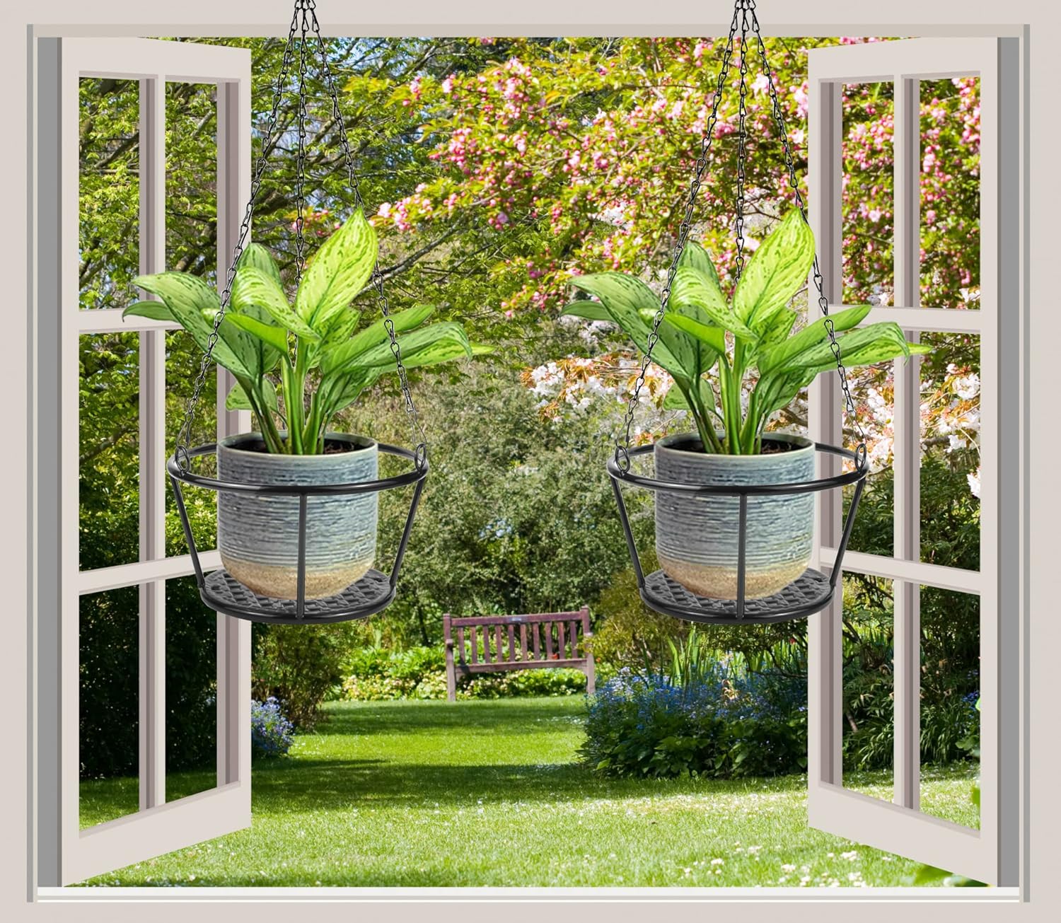 Metal Hanging Plant Basket Holder