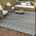 Boho Reversible Plastic Straw Outdoor Rug