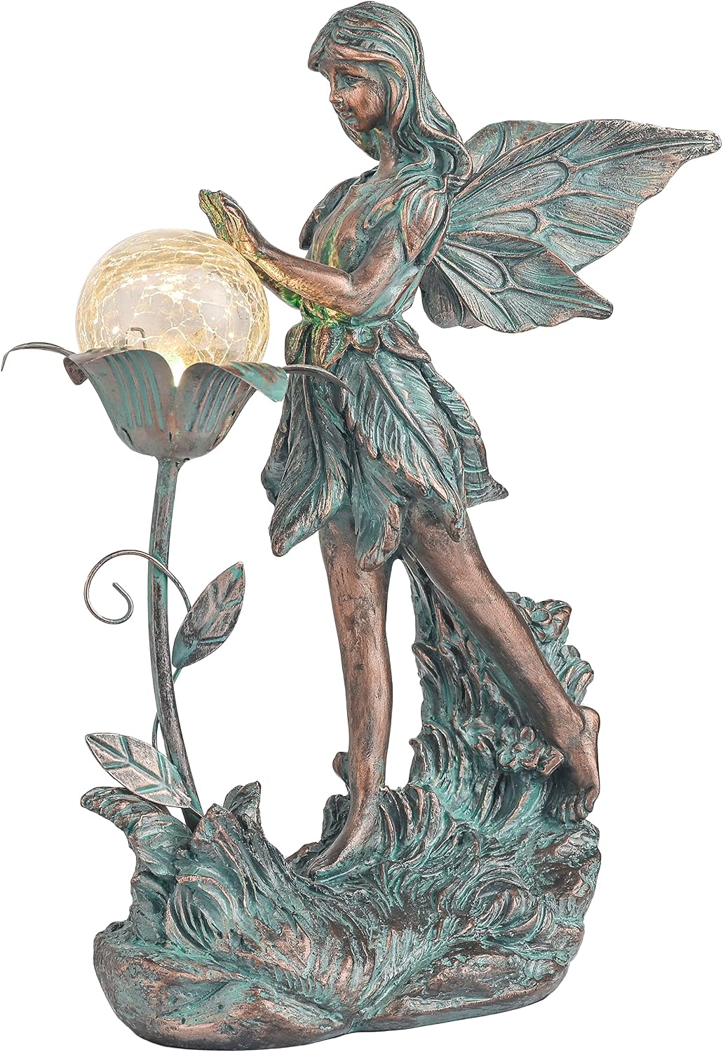 Solar Resin Fairy Garden Sculpture