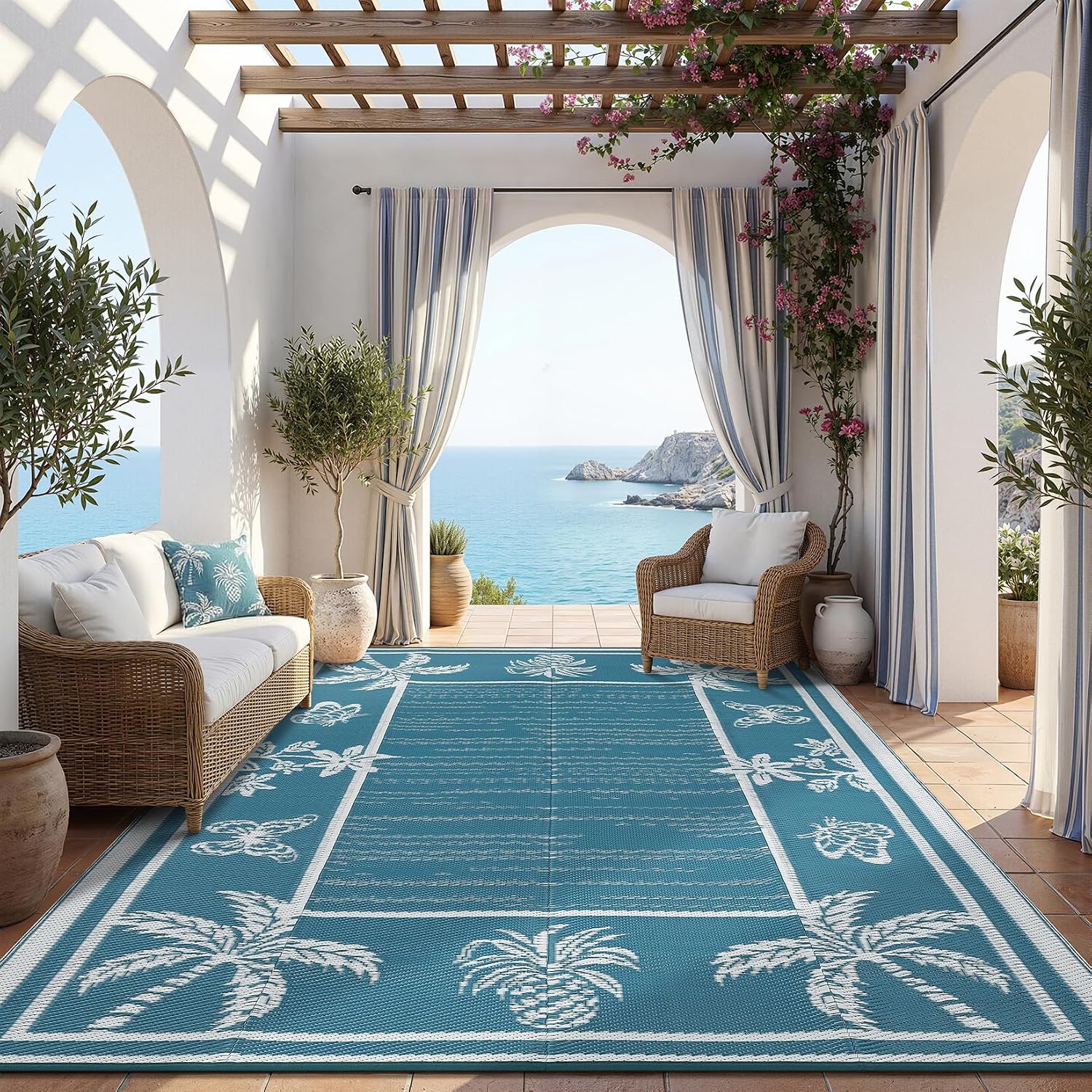 Reversible Waterproof Outdoor Plastic Rug