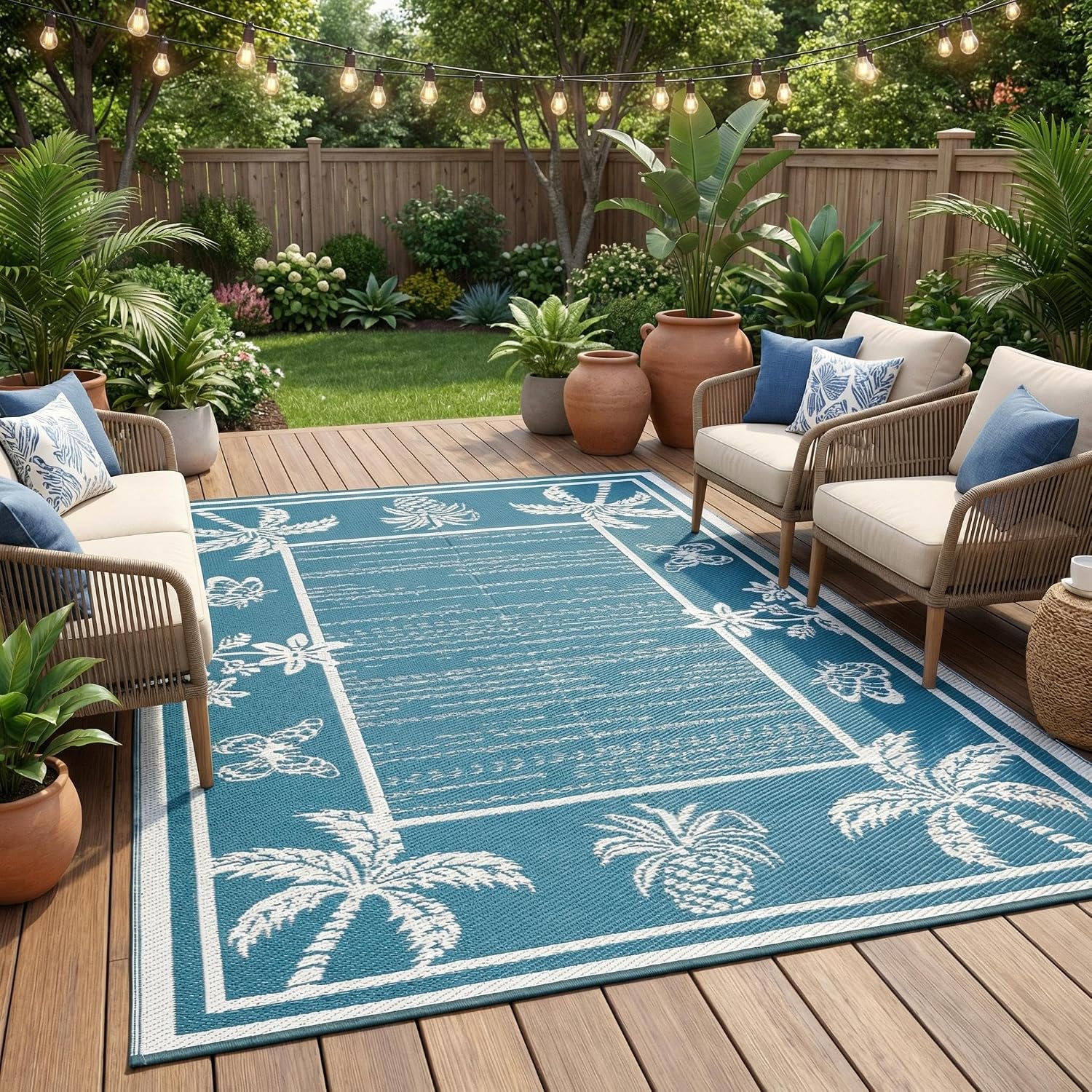 Reversible Waterproof Outdoor Plastic Rug