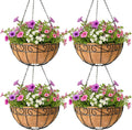 Metal Hanging Baskets with Coco Coir Liners